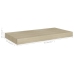 Estantes flotantes de pared 2 uds MDF roble 50x23x3,8 cm