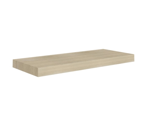 Estante flotante de pared MDF color roble 60x23,5x3,8 cm