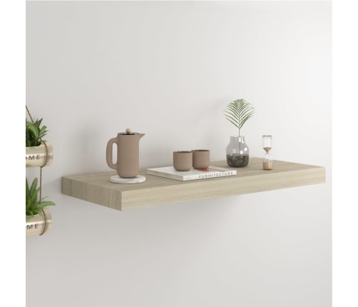 Estante flotante de pared MDF color roble 60x23,5x3,8 cm