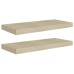 vidaXL Estantes flotantes de pared 2 uds MDF roble 60x23,5x3,8 cm