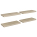 Estante flotante de pared 4 uds MDF roble 60x23,5x3,8 cm