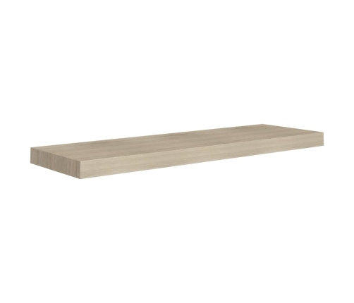 vidaXL Estante flotante de pared MDF color roble 80x23,5x3,8 cm