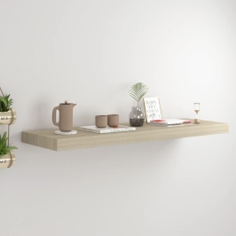 Estante flotante de pared MDF color roble 80x23,5x3,8 cm