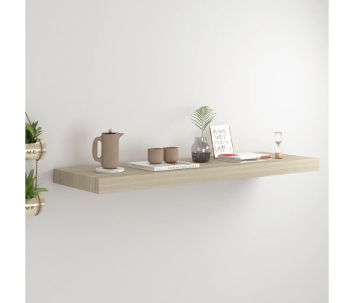 vidaXL Estante flotante de pared MDF color roble 80x23,5x3,8 cm