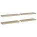 Estantes flotantes pared 4 uds color roble MDF 80x23,5x3,8cm