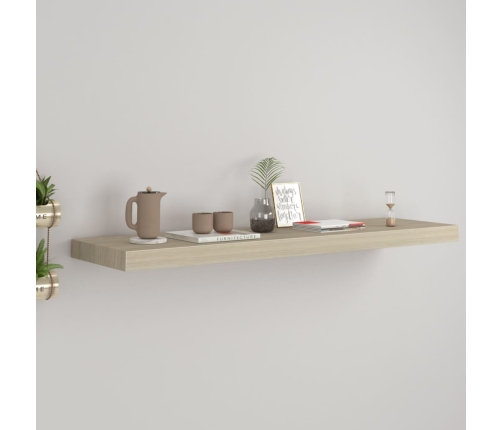 vidaXL Estante flotante de pared MDF roble 90x23,5x3,8 cm