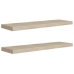 Estantes flotantes de pared 2 uds MDF roble 90x23,5x3,8 cm