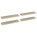 Estantes flotantes de pared 4 uds MDF roble 90x23,5x3,8 cm