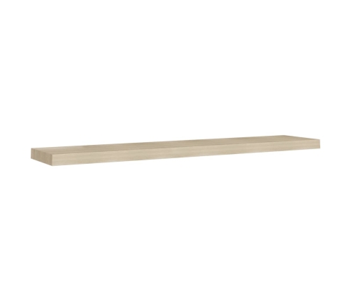 Estante flotante de pared MDF color roble 120x23,5x3,8 cm