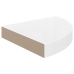 Estante flotante de pared 2 uds MDF blanco brillo 25x25x3,8 cm