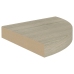 Estantes flotantes de esquina 2 uds MDF roble 25x25x3,8 cm