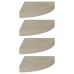 Estante flotante de esquina 4 uds MDF roble 25x25x3,8 cm