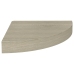 Estante flotante de esquina 4 uds MDF roble 25x25x3,8 cm