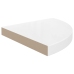 vidaXL Estante flotante de esquina MDF blanco brillo 35x35x3,8 cm