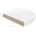 Estante flotante de pared 2 uds MDF blanco brillo 35x35x3,8 cm