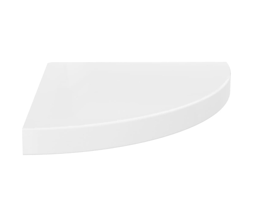 Estante flotante de pared 4 uds MDF blanco brillo 35x35x3,8 cm