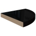 vidaXL Estante flotante de esquina negro brillante MDF 35x35x3,8 cm