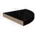 Estantes flotantes esquina 4 uds MDF negro brillo 35x35x3,8 cm