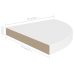 Estante flotante de esquina MDF blanco 35x35x3,8 cm