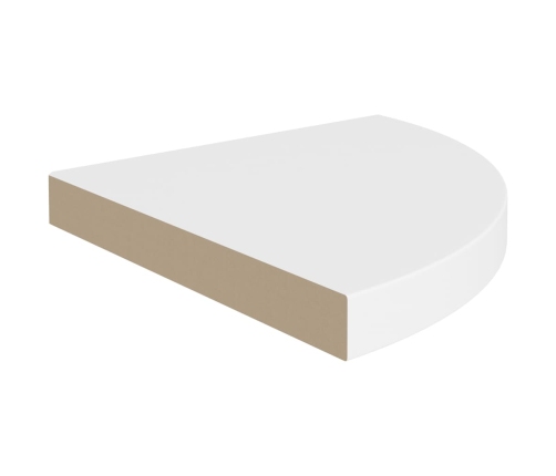 Estantes flotantes de esquina 4 uds MDF blanco 35x35x3,8 cm