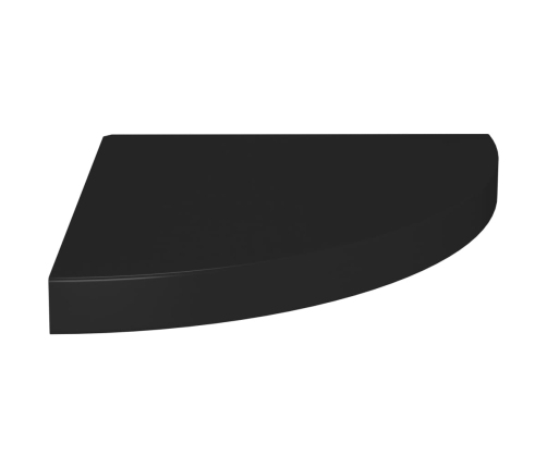 vidaXL Estante flotante de esquina MDF negro 35x35x3,8 cm