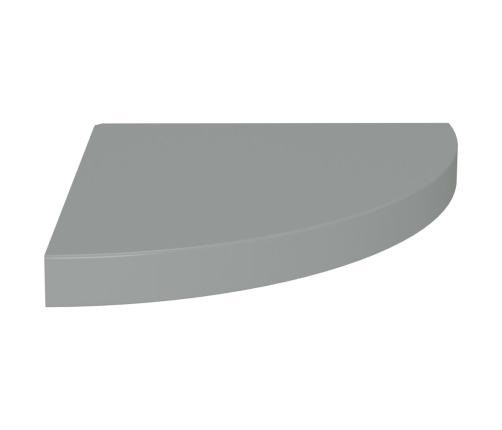 323922  Floating Corner Shelf Grey 35x35x3,8 cm MDF