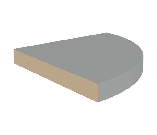 323922  Floating Corner Shelf Grey 35x35x3,8 cm MDF