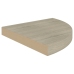 Estante flotante de esquina MDF color roble 35x35x3,8 cm