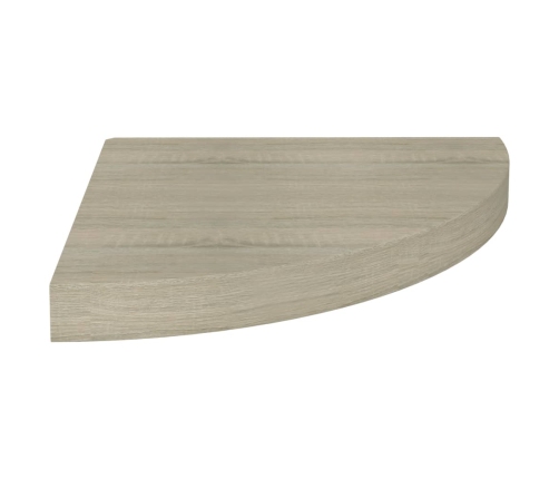 vidaXL Estantes flotantes de esquina 4 uds MDF roble 35x35x3,8 cm