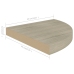 vidaXL Estantes flotantes de esquina 4 uds MDF roble 35x35x3,8 cm