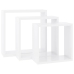 Estantes cubo de pared 3 unidades MDF blanco