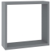 vidaXL Estantes cubo de pared 3 unidades MDF gris