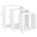 vidaXL Estantes cubo de pared 3 unidades MDF blanco