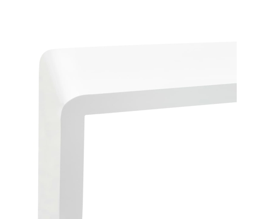 Estantes cubo de pared 3 unidades MDF blanco