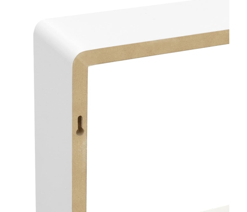 Estantes cubo de pared 3 unidades MDF blanco