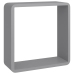 Estantes cubo de pared 3 unidades MDF gris