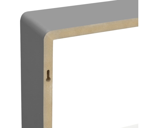 Estantes cubo de pared 3 unidades MDF gris