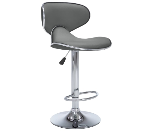 323648  Bar Stools 2 pcs Grey Faux Leather