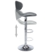 323648  Bar Stools 2 pcs Grey Faux Leather