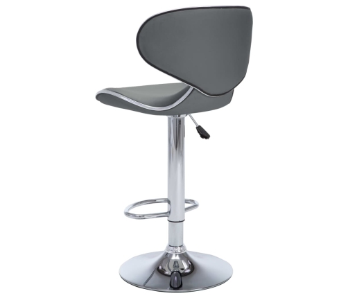 323648  Bar Stools 2 pcs Grey Faux Leather