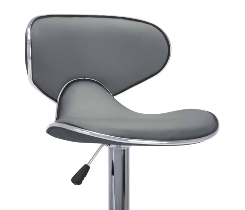 323648  Bar Stools 2 pcs Grey Faux Leather