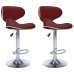 323649  Bar Stools 2 pcs Wine Red Faux Leather