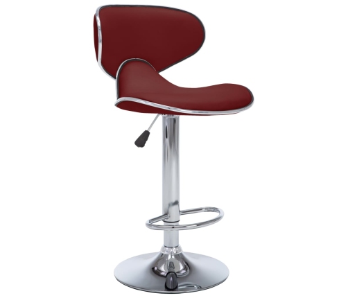 323649  Bar Stools 2 pcs Wine Red Faux Leather