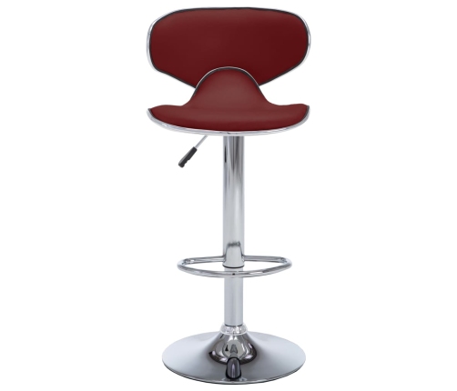 323649  Bar Stools 2 pcs Wine Red Faux Leather