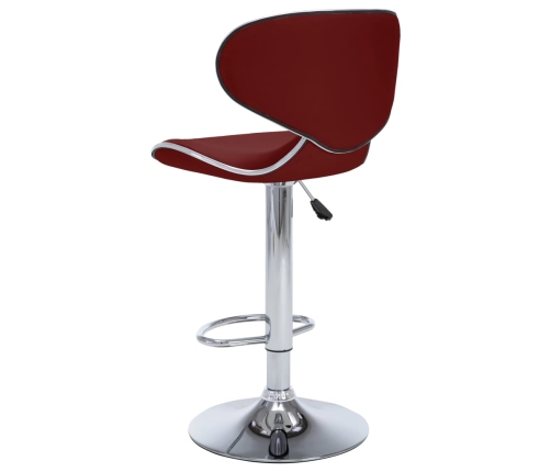 323649  Bar Stools 2 pcs Wine Red Faux Leather