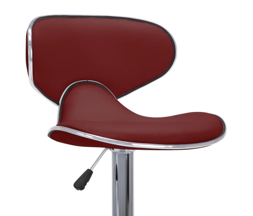 323649  Bar Stools 2 pcs Wine Red Faux Leather