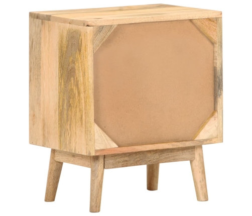 Mesita de noche de madera maciza de mango 40x30x50 cm