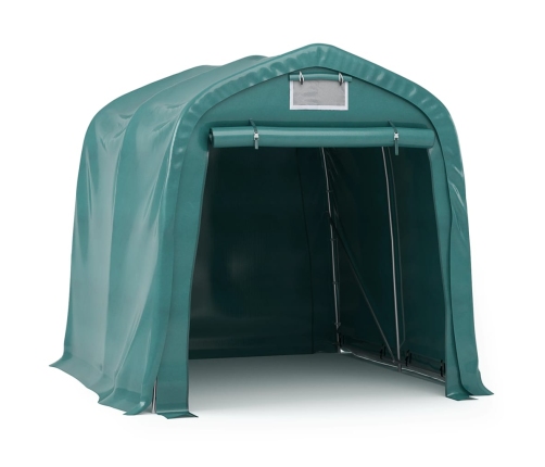 Carpa garaje de almacenamiento PVC verde 2,4x2,4 m