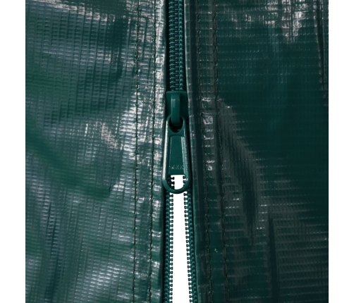 Carpa garaje de almacenamiento PVC verde 2,4x2,4 m