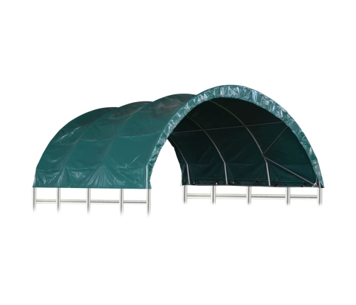 Carpa para ganado PVC verde 3,7x3,7 m